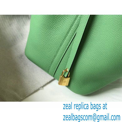 Hermes Picotin Lock 18/22 Bag Avocado Green with Gold Hardware
