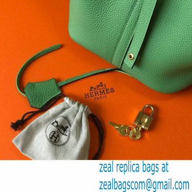 Hermes Picotin Lock 18/22 Bag Avocado Green with Gold Hardware