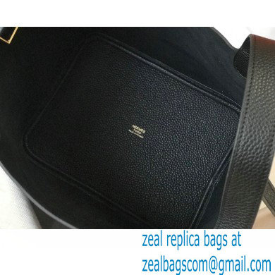 Hermes Picotin Lock 18/22 Bag Black with Gold Hardware