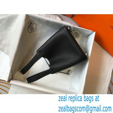 Hermes Picotin Lock 18/22 Bag Black with Silver Hardware - Click Image to Close