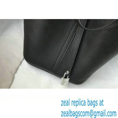 Hermes Picotin Lock 18/22 Bag Black with Silver Hardware - Click Image to Close