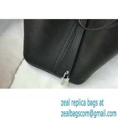 Hermes Picotin Lock 18/22 Bag Black with Silver Hardware