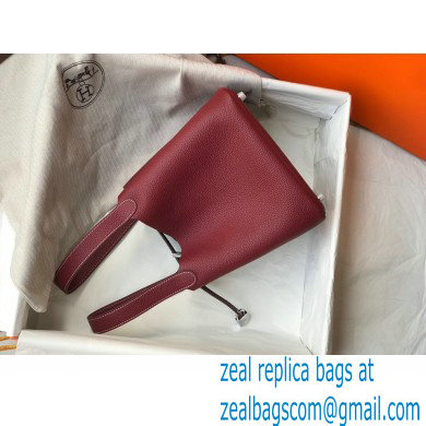 Hermes Picotin Lock 18/22 Bag Bordeaux with Silver Hardware