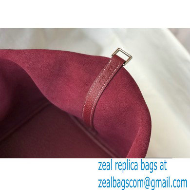 Hermes Picotin Lock 18/22 Bag Bordeaux with Silver Hardware - Click Image to Close