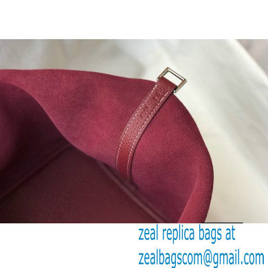 Hermes Picotin Lock 18/22 Bag Bordeaux with Silver Hardware