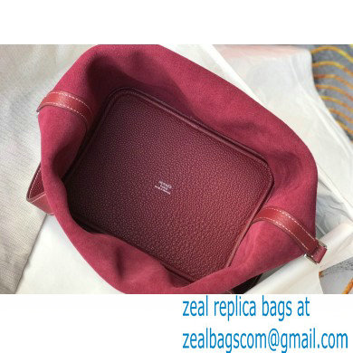 Hermes Picotin Lock 18/22 Bag Bordeaux with Silver Hardware