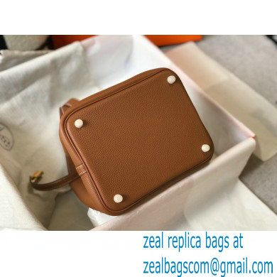 Hermes Picotin Lock 18/22 Bag Brown with Gold Hardware