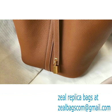 Hermes Picotin Lock 18/22 Bag Brown with Gold Hardware