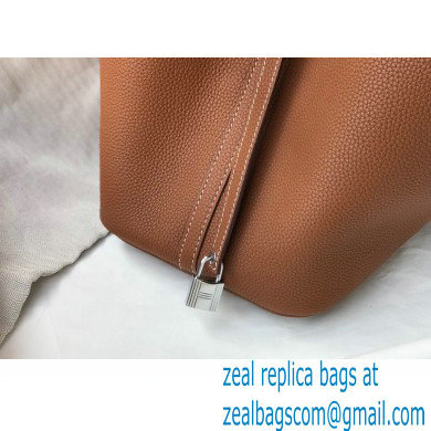 Hermes Picotin Lock 18/22 Bag Brown with Silver Hardware