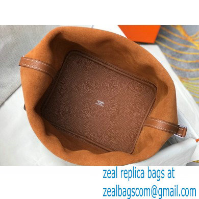 Hermes Picotin Lock 18/22 Bag Brown with Silver Hardware