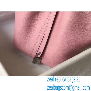 Hermes Picotin Lock 18/22 Bag Cherry Pink with Silver Hardware