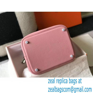 Hermes Picotin Lock 18/22 Bag Cherry Pink with Silver Hardware