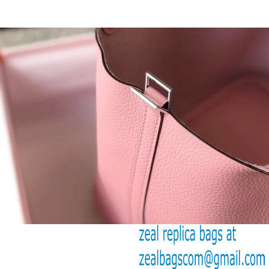 Hermes Picotin Lock 18/22 Bag Cherry Pink with Silver Hardware