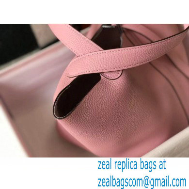 Hermes Picotin Lock 18/22 Bag Cherry Pink with Silver Hardware