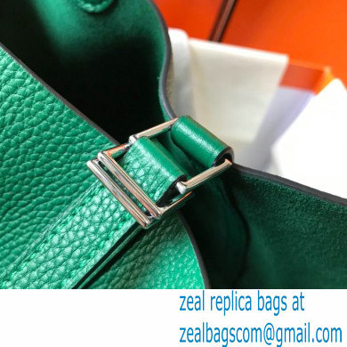 Hermes Picotin Lock 18/22 Bag Emerald Green with Silver Hardware