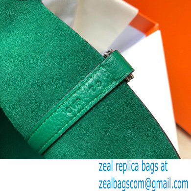 Hermes Picotin Lock 18/22 Bag Emerald Green with Silver Hardware