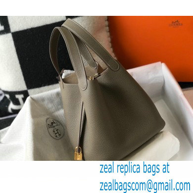 Hermes Picotin Lock 18/22 Bag Etoupe with Gold Hardware