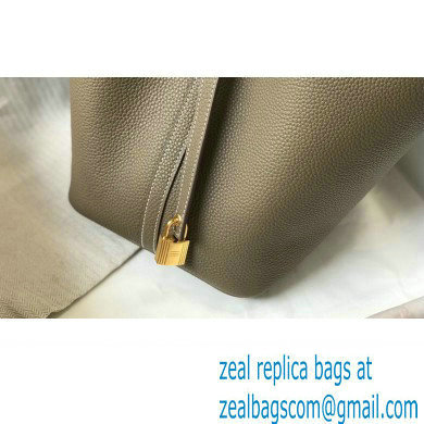 Hermes Picotin Lock 18/22 Bag Etoupe with Gold Hardware