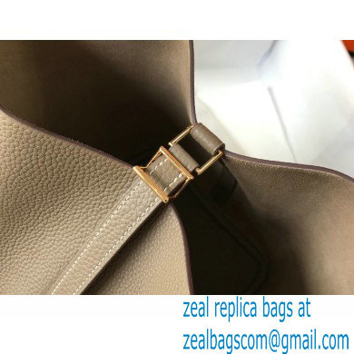 Hermes Picotin Lock 18/22 Bag Etoupe with Gold Hardware