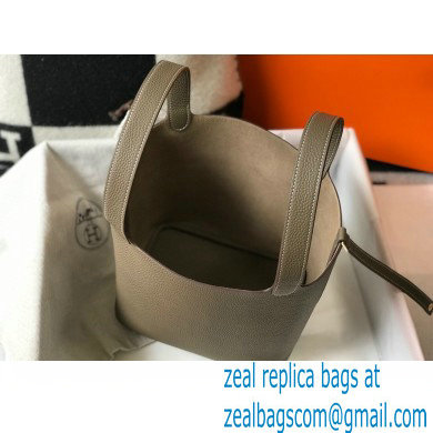 Hermes Picotin Lock 18/22 Bag Etoupe with Gold Hardware