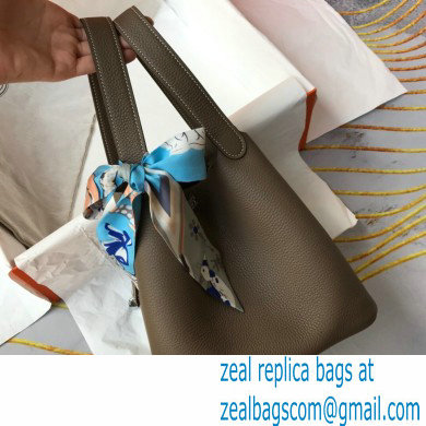 Hermes Picotin Lock 18/22 Bag Etoupe with Silver Hardware