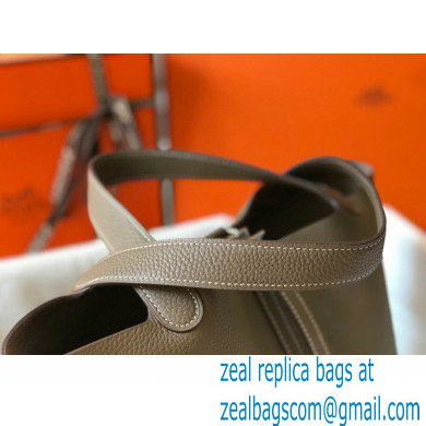 Hermes Picotin Lock 18/22 Bag Etoupe with Silver Hardware