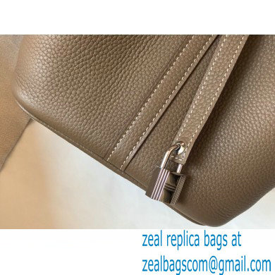 Hermes Picotin Lock 18/22 Bag Etoupe with Silver Hardware