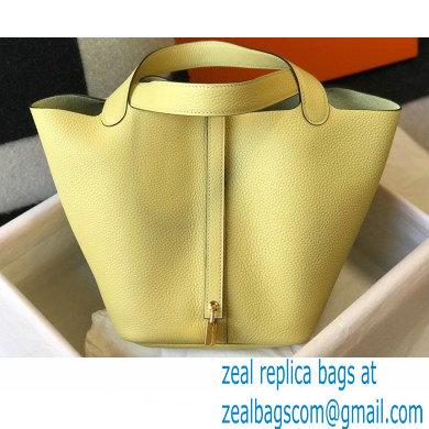 Hermes Picotin Lock 18/22 Bag Light Yellow with Gold Hardware