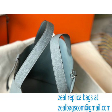 Hermes Picotin Lock 18/22 Bag Linen Blue with Silver Hardware