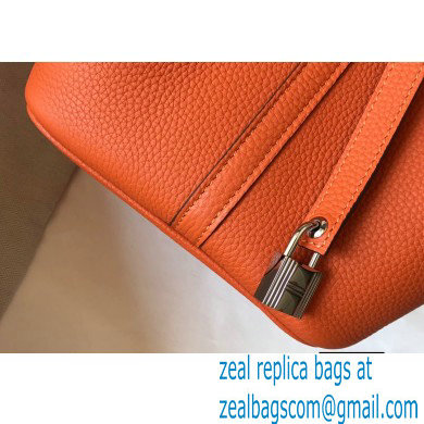 Hermes Picotin Lock 18/22 Bag Orange with Silver Hardware