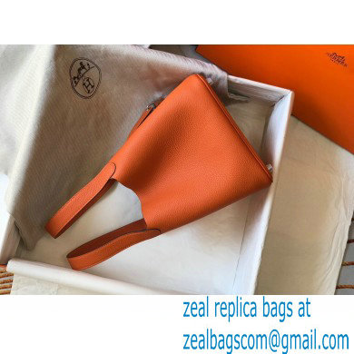 Hermes Picotin Lock 18/22 Bag Orange with Silver Hardware