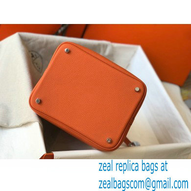 Hermes Picotin Lock 18/22 Bag Orange with Silver Hardware