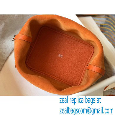 Hermes Picotin Lock 18/22 Bag Orange with Silver Hardware