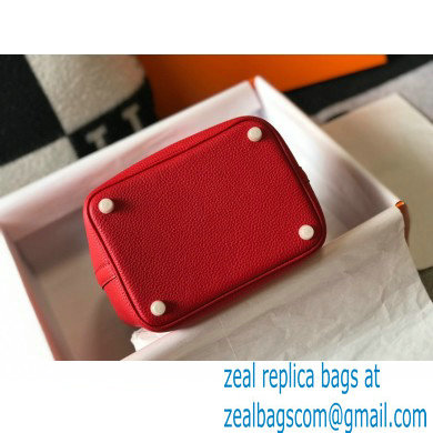 Hermes Picotin Lock 18/22 Bag Red with Gold Hardware
