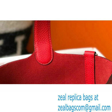 Hermes Picotin Lock 18/22 Bag Red with Gold Hardware