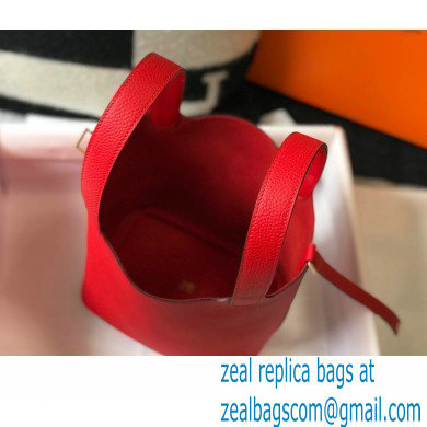Hermes Picotin Lock 18/22 Bag Red with Gold Hardware
