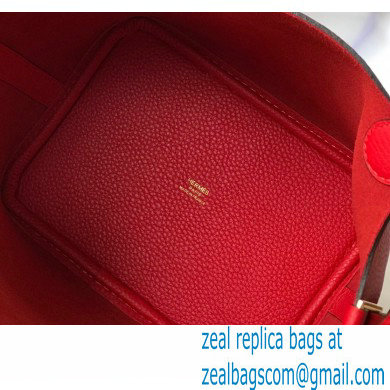 Hermes Picotin Lock 18/22 Bag Red with Gold Hardware