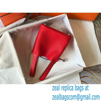 Hermes Picotin Lock 18/22 Bag Red with Silver Hardware