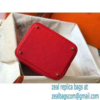 Hermes Picotin Lock 18/22 Bag Red with Silver Hardware