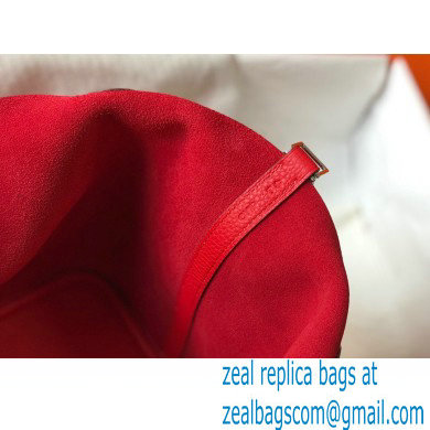 Hermes Picotin Lock 18/22 Bag Red with Silver Hardware