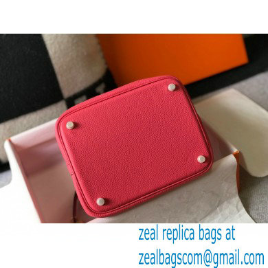 Hermes Picotin Lock 18/22 Bag Rouge Pink with Gold Hardware