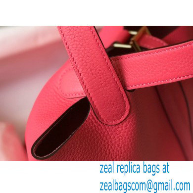 Hermes Picotin Lock 18/22 Bag Rouge Pink with Gold Hardware