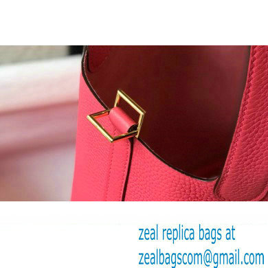 Hermes Picotin Lock 18/22 Bag Rouge Pink with Gold Hardware