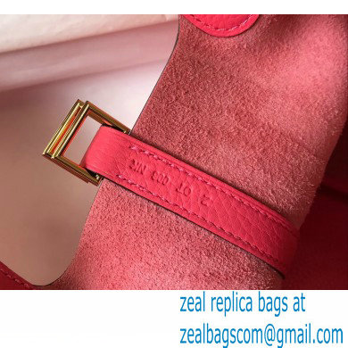 Hermes Picotin Lock 18/22 Bag Rouge Pink with Gold Hardware