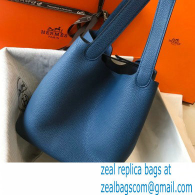 Hermes Picotin Lock 18/22 Bag Royal Blue with Silver Hardware