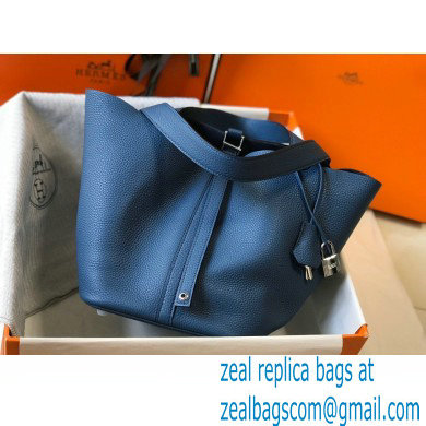 Hermes Picotin Lock 18/22 Bag Royal Blue with Silver Hardware