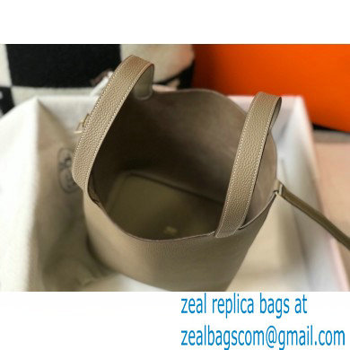 Hermes Picotin Lock 18/22 Bag Tourterelle Grey with Gold Hardware