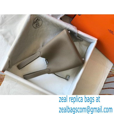 Hermes Picotin Lock 18/22 Bag Tourterelle Grey with Silver Hardware