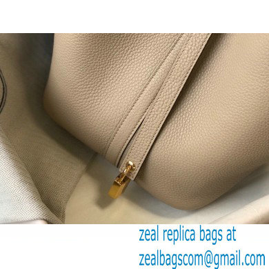 Hermes Picotin Lock 18/22 Bag Trench Grey with Gold Hardware