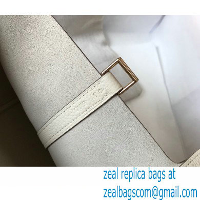 Hermes Picotin Lock 18/22 Bag White with Gold Hardware